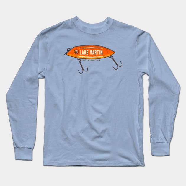 Lake Martin Fishing Lure Long Sleeve T-Shirt by Alabama Lake Life